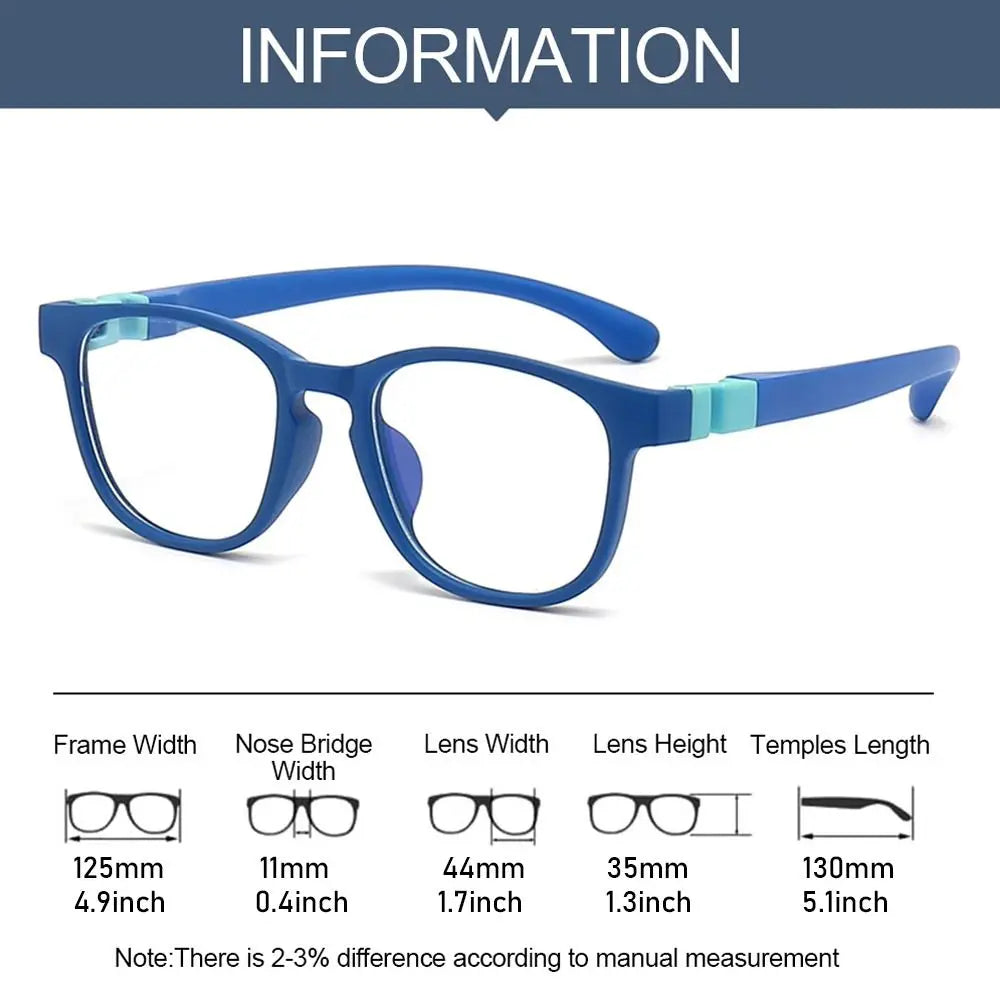 Anti-Blue Light Kids Glasses Removable Silicone Children Boys Girls Computer Eye Protection Eyeglasses Ultra Light Frame