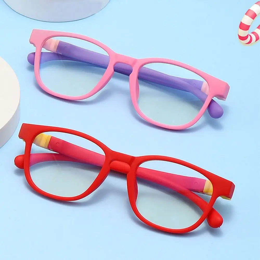 Anti-Blue Light Kids Glasses Removable Silicone Children Boys Girls Computer Eye Protection Eyeglasses Ultra Light Frame